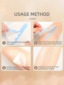 20 miếng bảo vệ đùi chống ma sát, miếng dán vô hình thân thiện với da, ngăn ngừa ma sát mà không lộ ra ngoài, được đeo bên dưới đồ lót. - trắng - Xem 5