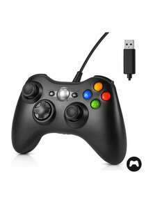 Wired Controller For Xbox 360, Black Color, Console, Econogamer Brand, Joystick, Gamepass, Steam, TV, PC, Android, PC, Notebook - 查看 7