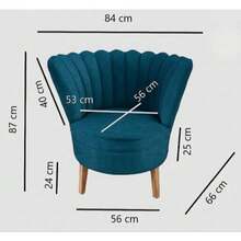Sillon moderno vintage, minimalista, aterciopelado; ideal para uso en salas, cafeteria, bar, hotel, lobbys y establecimientos de manicuristas, creara comodidad en cualquier espacio de tu hogar o negocio, (medidas  84 cm ancho  x  63cm de largo  x 87cm de altura ). - Rosa Oxidada - Ver 4
