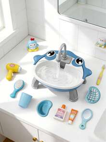 Juego de pesca eléctrica y mesa de arena 2 en 1 para niños, juguete de baño simulado, juego de piscina y playa para uso en exteriores, adecuado para niños y niñas pequeños como juguete de baño para juego de roles - Piscina de tiburones - Ver 9