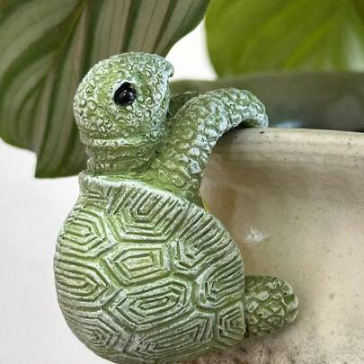 1 Tượng rùa biển bằng nhựa trang trí dùng để trang trí sân vườn, sân nhà hoặc chậu cây, trang trí phòng, đồ thủ công mỹ nghệ, tượng nhựa, bình trang trí, điểm nhấn sân vườn & bàn, kệ sách.