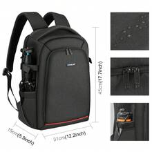 Ba lô nhiếp ảnh PULUZ, thích hợp đựng máy ảnh, túi bảo vệ gimbal Ronin-SC/Ronin-S, ba lô đeo vai kép có ngăn đựng laptop và áo mưa. - Xem 3