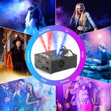 U'King 2000W Professional Fog Machine Dual Nozzle With 16 RGB LED , 3-In-1 Led 13CH Smoke Machine Stage Colorful Spray Equipment ,  Smoke Machine With Remote Control & DMX512 & Manual Control For Church Wedding Party Bar Club Mobile Music Live Show Entertainment Stage - US A Type Plug(110-127V) - View 9