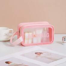 Túi đựng mỹ phẩm/đồ dùng cá nhân thời trang, chống thấm nước, trong suốt bằng chất liệu PU, dung tích lớn, xách tay, bán - Nhiều màu - Xem 16