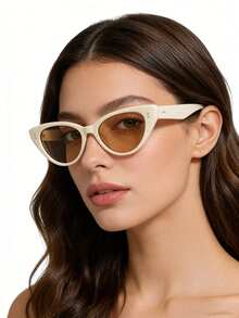 1 chiếc kính thời trang nữ kiểu mắt mèo cổ điển, phù hợp để đeo hàng ngày và chụp ảnh đường phố. - Nhiều màu - Xem 5
