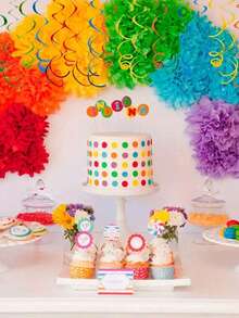 6pcs, Each 75cm / 29.5in In Length. Colorful Ceiling Vortex Aluminum Foil Decorative Hanging Plastic Ribbons. Theme Vortex Decorations For Parties, Weddings, Birthdays, Graduations. - View 8