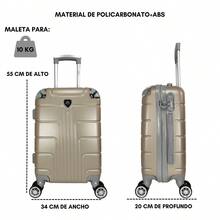 2-Piece Hard-Shell Suitcase Set, 20 And 18 Inches, Hand Luggage, 10KG And 8KG, Lightweight PC+ABS Material, 360° Detachable Wheels With Integrated Lock - Bronze - View 4