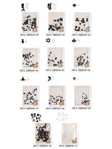 50件/包 海洋系列3D美甲装饰品，黑白美人鱼、海星、贝壳美甲饰品，DIY美甲配件 - 彩色 - 查看 10
