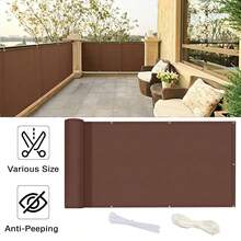 Opaque Privacy Fence Panels, Garden Privacy Fence, Suitable For Balcony, Backyard, Porch, Railing And Pool Privacy Fabric, Coffee Color - Coffee Brown - View 2