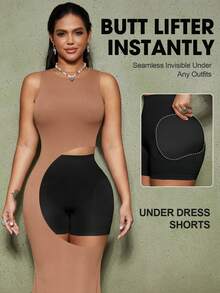 Quần định hình nâng đỡ bụng cho nữ, quần legging giảm béo có đệm mông, quần định hình giúp tôn dáng vòng ba cho nữ. - màu đen - Xem 5