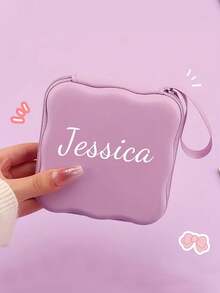 Customized Square Wave Large Capacity Data Cable Storage Bag, Customizable Digital Storage Bag, Customized Mini Storage Pouch, For CCD Camera Charger And Headphones, Portable Travel Digital Cute Cartoon Style Storage Box, Personalized Data Cable Organizer Bag, Personalized Digital Accessories Storage Box, Suitable For Daily Use, Work, School, Outing, Travel - Multicolor - View 14
