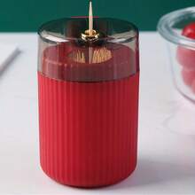 1 pieza Dispensador de palillos de dientes de liberación automática con operación de un solo toque - Caja de palillos de dientes higiénica sin contacto manual, recargable, de diseño compacto y ahorro de espacio para encimera de cocina, hogar, oficina y viajes - Mecanismo de liberación automática de plástico duradero (Fácil de usar) - Multicolor - Ver 11