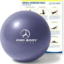 ProBody - Pelota de pilates pequeña de yoga, bola de ejercicio de 9 pulgadas con guía de ejercicio, mini bola de terapia suave de colores frescos, bola de estabilidad, bola de entrenamiento de,44460458 - Marrón - Ver 1