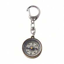 1pc Mini Compass Vintage Survival Zinc Alloy Pocket Compass With Key Ring Camping Compass Keychain Trekking Navigation Tools Thank You Gifts Teacher Accessories - Gold - View 1