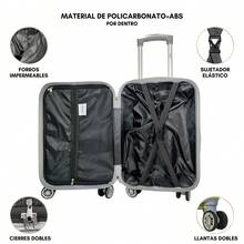 2-Piece Hard-Shell Suitcase Set, 20 And 18 Inches, Hand Luggage, 10KG And 8KG, Lightweight PC+ABS Material, 360° Detachable Wheels With Integrated Lock - Yellow - View 6