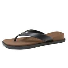 2026 New Retro Wedge Flip Flops For Women, Summer Fashion Thong Sandals, Thick Sole Non-Slip Beach Slippers - Black - View 7