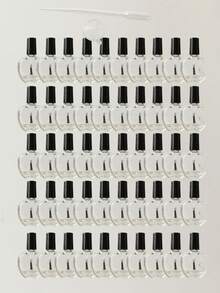 5个/10个/20个/30个/50个装方形透明玻璃可填充指甲油瓶，容量分别为3毫升/5毫升/7毫升/8毫升/10毫升/12毫升/15毫升，便携式美甲样品瓶，带刷子 - 查看 7