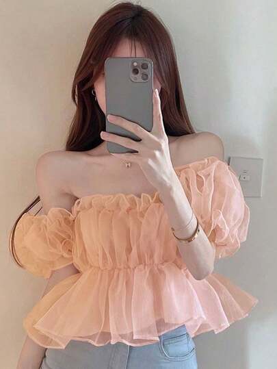 Bộ áo sơ mi ngắn tay dáng rộng màu trơn dành cho nữ, hàng mới về mùa hè.