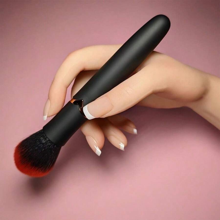 (Black) 1 RUSHBGM Manual Eye Concealer Brush And Foundation Brush, Suitable For Liquid Cosmetics, Dense Synthetic Angled Cappuccino Brush, Suitable For Liquid, Cream, And Loose Powder Cosmetics - Màu nâu Mocha - Xem 1