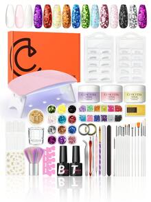 COSCELIA Acrylic Nail Kit Nail Art Kit With Acrylic Powder, UV Lamp & Drill For Glitter & 3D Nail Designs - Multicolor - View 9