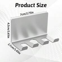 Stainless Steel Bathroom Toothbrush Holder Toot Olders  Mounted  Toot Ead Older Stains Steel Batroom Sower Toot Ing Olders  Toots Older Silver Small - 銀色 - 查看 2