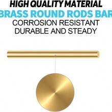 18Pcs Brass Solid Round Rod Lathe Bar Stock Assorted For DIY Craft Tool, Diameter 2.5-8mm Length 100mm - A - View 2