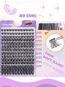 168pcs Faux Mink Lash Clusters, DIY Eyelash Extension - Premium D-Curl Fluffy & Natural Lash Clusters, Reusable, Lightweight & Easy To Wear, Suitable For Beginners, Daily Wear, Weddings, Dates, Parties, Holidays - Great For Christmas/Halloween/Gift Lash Set - D - View 5