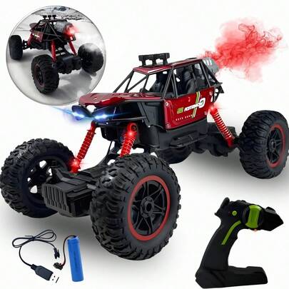 Carrinho De Controle Remoto Brinquedo 4x4 Subida Na Terra - Grande com fumaça