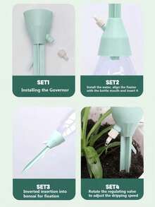 Adjustable Valve, Self-Spray Pot Drip Irrigator, Indoor/Outdoor Potted Plant Vacation Watering System, 10pcs Slouchy Automatic Plant Waterer, Suitable For Potted Plants, Indoor Plants, Patio Plants, Hanging Baskets, Balcony Planters, Suspended Plants, Provides Different Water Amounts Based On Plant And Flower Needs - 10pcs - View 5