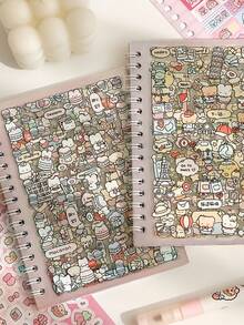 1pc Cute Cartoon Decorative Stickers, Suitable For Phone Cases, Water Bottles, Photo Albums, Journals And More, Back To School, First Day Of School - Multicolor - View 6