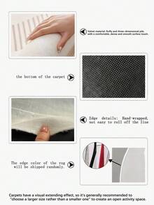 1pc Classic Black And White Polka Dot Pattern Decorative Rug, Suitable For Party Decor, Enhances Home Style, Essential Decoration For Adding Holiday Charm, Applicable To Bedroom, Living Room, Dining Room, Bathroom And Entryway, Plush Rug, Thickened Rug, Thick Rug, Furry Rug, Autumn/Winter Rug, Thickened Rug, Living Room Rug, Rug, Living Room Area Rug, Area Small Rug, Mat, Home Decor - Multicolor - View 9