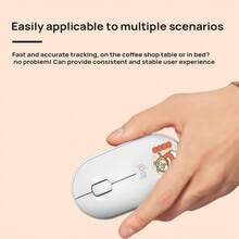 Logitech Mouse nirkabel, ultra tipis dan portabel, koneksi dual-mode Bluetooth/USB, cocok untuk laptop kantor, skema warna macaron bernuansa dopamin, klik senyap. - View 4