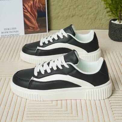 Giày thể thao đế mềm unisex 2026, đế VEA, nhiều màu sắc (Trắng/Đen & Trắng/Đen & Vàng/Đen & Nâu/Nâu), giày học sinh đa năng.