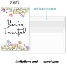 Bộ 1/3/5 thiệp mời sinh nhật chủ đề hoa dại kèm phong bì, phù hợp cho tiệc sinh nhật chủ đề hoa dại mùa xuân/hè, nội dung có thể tùy chỉnh. - A - Xem 9