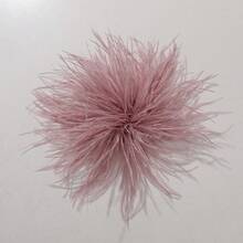 1pc Handmade Firework Feather Flower Brooch, Colorful Accessory For Women's Hats, Clothing, Wedding, Party - Feather Flower - View 5