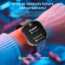 Reloj inteligente LOKMAT APPLLP 6 MAX AI con ChatGPT y DeepSeek, pantalla AMOLED de 2.16 pulgadas con resolución de 480 * 480, RAM: 3GB + ROM 32GB, compatible con tarjeta SIM 2G/3G/4G/5G, perilla extraíble 180°, cámara HD, acceso a Wi-Fi e Internet, descarga de aplicaciones, monitoreo de frecuencia cardíaca y oxígeno en sangre, reloj Android - Ver 5