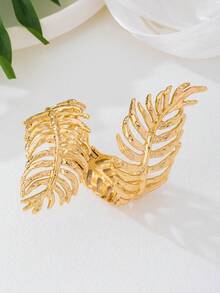 Exaggerated And Cold Style - Heavy Metal Design - Leaf Opening Women's Punk Style Bracelet, Versatile And Personalized Accessory For Commuting (No Gift Box) - Bracelet - View 7