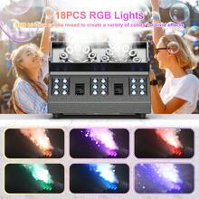 U'King 1500W Stage Bubble Fog Machine , 3 In 1 Fog Bubble Machine With 2 Bubble Fans , 7 CH 18 RGB LED Lights Smoke Bubble All IN 1 Machine For Halloween Carnival Party Wedding Musical Show Christmas Club DJ Bar - US A Type Plug(110-127V) - View 4