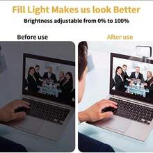 Dispositivo de iluminación portátil, Mini luz de clip, Panel de luz LED portátil, Modos atenuables, Adecuado para múltiples escenarios, Para selfie, transmisión en vivo, videoconferencia, iluminación de maquillaje y grabación de videos cortos - Un estilo - View 3