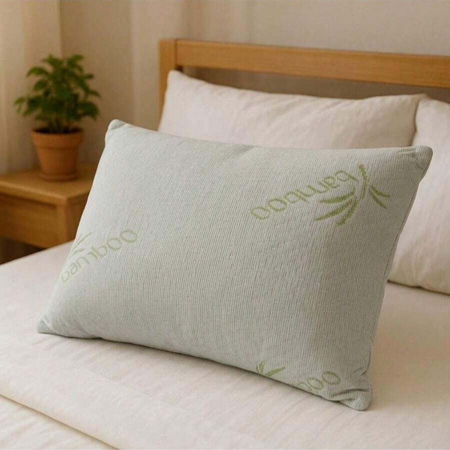 Made In Turkey - Bamboo Series Filled Pillow – Soft Support, Hypoallergenic Sleep Pillow - White - View 1