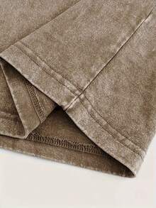 1PC Men'S Heavyweight 230g Western Cowboy Graphic T-Shirt - Double-Sided Washable Vintage-Inspired Design With Horse & COWBOYS Lettering, All-Season Casual Round Neck Tee For Outdoor Adventures, Ranch Wear & Western-Themed Events - Ideal Gift For Men (F Graphic Tee Graphic Tees Men - 咖啡色 - 查看 7