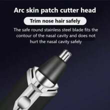 Kemei KM-6512 Portable Electric Nose & Ear Hair Trimmer For Men, Dual Speed Adjustment Nose Hair Cleaner & Trimmer, Battery Powered (1pc) - Black - View 11