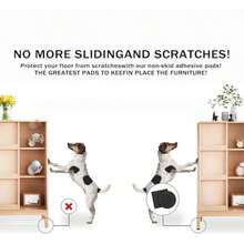 Yelanon Non Slip Furniture Pads -24 Pcs 2.5" Furniture Grippers, Non Skid For Furniture Legs,Self Adhesive Rubber Furniture Feet, Anti Slide Furniture Hardwood Floor Protector For Keep Couch Stoppers - / - Xem 2