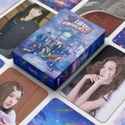 55PCS TW/ICE HD Double-Sided Collectible Photocards Adopt High-Definition Fine Printing Technology With Soft And Full Colors And Natural, Clear Skin Tones, Perfectly Capturing The Sweet, Energetic And Lovely Moments Of The Nine Members On Stage, At Events And In Daily Shootings.