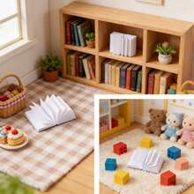 1:12 Scale Mini White Blank Books, Dollhouse Decor, Miniature Fake Books, Dollhouse Study Accessories, BJD Doll Supplies, DIY Craft And Photography Props - Multicolor - View 5
