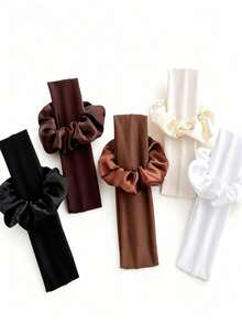 10 pezzi Set di elastici e scrunchies per capelli minimalisti, accessori per capelli eleganti e sportivi per lo yoga, versatili per uso quotidiano per ragazze - Multicolore - Visualizzare 7
