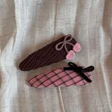 2pcs Cute Sweet Side Bangs Clips, Elegant Hair Clips, Fashion Fringe Clips, Small Hair Accessories - Cute Pink and Brown Hair Clip - View 4