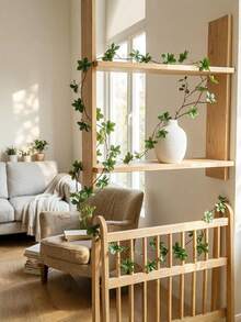 Bộ 2 cây/1 cây dây leo nhân tạo dài 100cm/39.37in, thích hợp trang trí trong nhà, sân vườn, ban công, văn phòng, tường cưới, vòng hoa xanh treo tường, trang trí nhà cửa, tiệc tùng, dây hoa nhân tạo tự làm. - Cỏ ba lá sáu lá - màu xanh - Xem 8