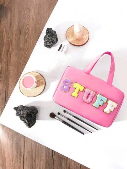 大号挂钩式洗漱包 防水折叠手提包 旅行化妆品剃须刀收纳包 女士化妆包 学校用品 大学宿舍 学生毕业季用品