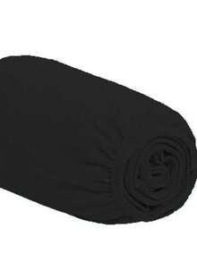 Single Fitted Sheet With Elastic All Around, Micropercal Flex 400 Thread Count, Soft Touch, Single, Double, Queen, King - 黑色 - 查看 5